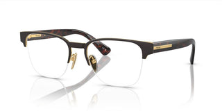 Prada PR A52V men Brown Geometric Eyeglasses