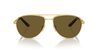 Prada PR A54S men Gold Geometric Sunglasses