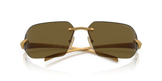 Prada PR A55S men Gold Geometric Sunglasses