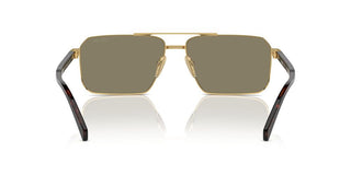 Prada PR A57S men Gold Squared Sunglasses