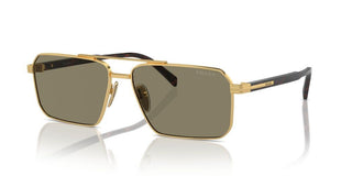 Prada PR A57S men Gold Squared Sunglasses