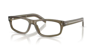 Prada PR B02V men Brown Squared Eyeglasses