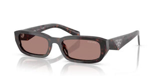 Prada Pr B06s Women Brown Rectangle Sunglasses