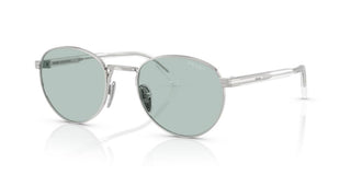 Prada Pr B51s Men Silver Oval Sunglasses