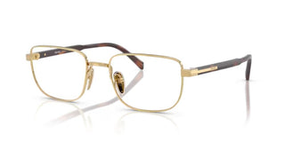 Prada PR B51V men Gold Geometric Eyeglasses