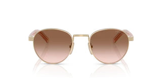 Prada PR B52S women Gold Oval Sunglasses