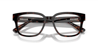 Prada PR A09V men Havana Squared Eyeglasses