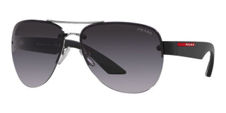 Prada Linea Rossa PS 55YS men Silver Pilot Sunglasses