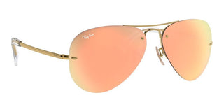 Ray-Ban RB 3449 unisex Gold Pilot Sunglasses