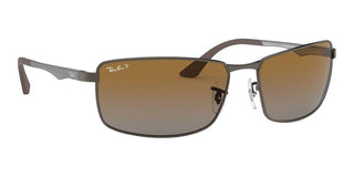 Ray-Ban RB 3498 unisex Ruthenium Geometric Sunglasses