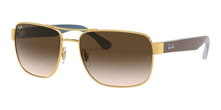 Ray-Ban RB 3530 unisex Gold Geometric Sunglasses