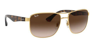 Ray-Ban RB 3533 unisex Gold Geometric Sunglasses