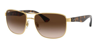 Ray-Ban RB 3533 unisex Gold Geometric Sunglasses