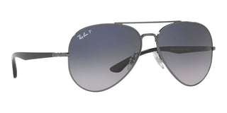 Ray-Ban RB 3675 unisex Ruthenium Pilot Sunglasses