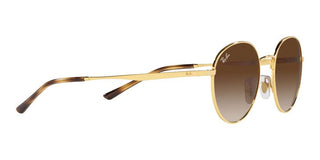 Ray-Ban RB 3681 unisex Gold Round Sunglasses