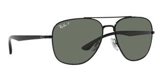 Ray-Ban RB 3683 unisex Black Pilot Sunglasses