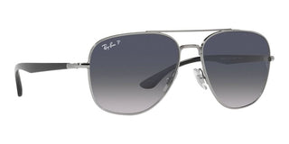 Ray-Ban RB 3683 unisex Ruthenium Pilot Sunglasses