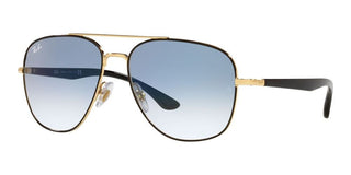 Ray-Ban RB 3683 unisex Gold Pilot Sunglasses