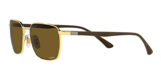 Ray-Ban RB 3684CH unisex Gold Rectangle Sunglasses