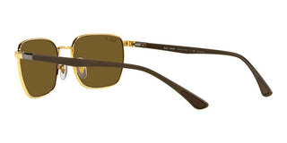 Ray-Ban RB 3684CH unisex Gold Rectangle Sunglasses