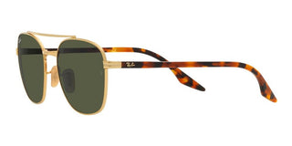 Ray-Ban RB 3688 unisex Gold Geometric Sunglasses