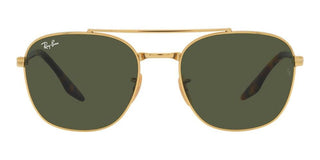 Ray-Ban RB 3688 unisex Gold Geometric Sunglasses