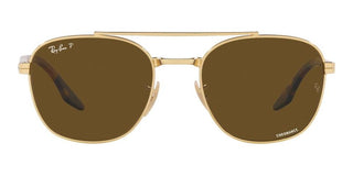 Ray-Ban RB 3688 unisex Gold Geometric Sunglasses