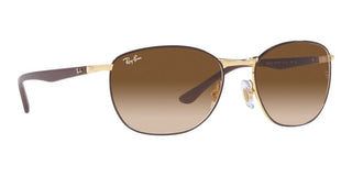 Ray-Ban RB 3702 unisex Brown Pilot Sunglasses