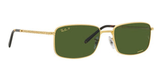 Ray-Ban RB 3717 unisex Gold Squared Sunglasses