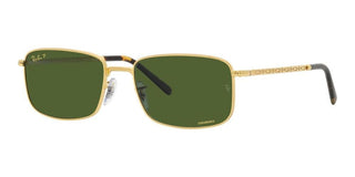 Ray-Ban RB 3717 unisex Gold Squared Sunglasses