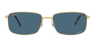 Ray-Ban RB 3717 unisex Gold Squared Sunglasses