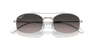 Ray-Ban RB 3719 unisex Silver Pilot Sunglasses