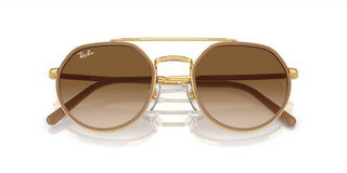 Ray-Ban RB 3765 unisex Gold Geometric Sunglasses