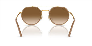 Ray-Ban RB 3765 unisex Gold Geometric Sunglasses