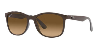 Ray-Ban RB 4374 unisex Brown Squared Sunglasses