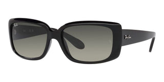 Ray-Ban RB 4389 women Black Squared Sunglasses