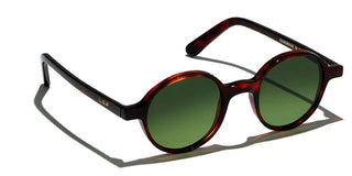 L.G.R REUNION men Havana Round Sunglasses