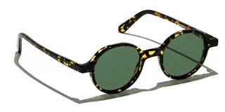 L.G.R REUNION men Havana Round Sunglasses