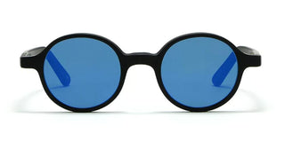 L.G.R REUNION men Black Round Sunglasses