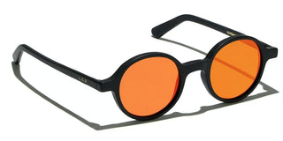 L.G.R REUNION men Black Round Sunglasses