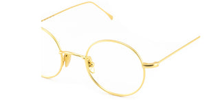 L.G.R REUNION METAL/O men Gold Round Eyeglasses