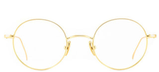 L.G.R REUNION METAL/O men Gold Round Eyeglasses