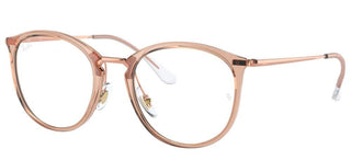 Ray-Ban ROUND RX 7140 women Brown Round Eyeglasses