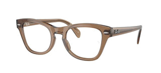 Ray-Ban RX 0707V unisex Brown Squared Eyeglasses