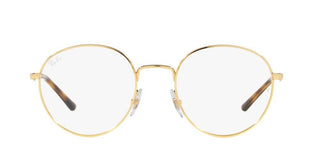 Ray-Ban RX 3681V unisex Gold Round Eyeglasses