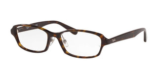 Ray-Ban RX 5385D unisex Havana Squared Eyeglasses