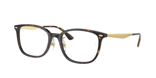 Ray-Ban RX 5403D unisex Havana Squared Eyeglasses