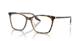 Ray-Ban RX 5422 women Havana Squared Eyeglasses