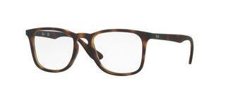 Ray-Ban RX 7074 unisex Havana Geometric Eyeglasses