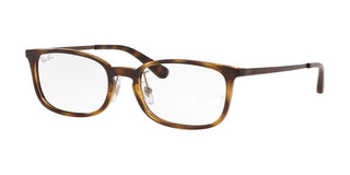 Ray-Ban RX 7182D unisex Havana Geometric Eyeglasses